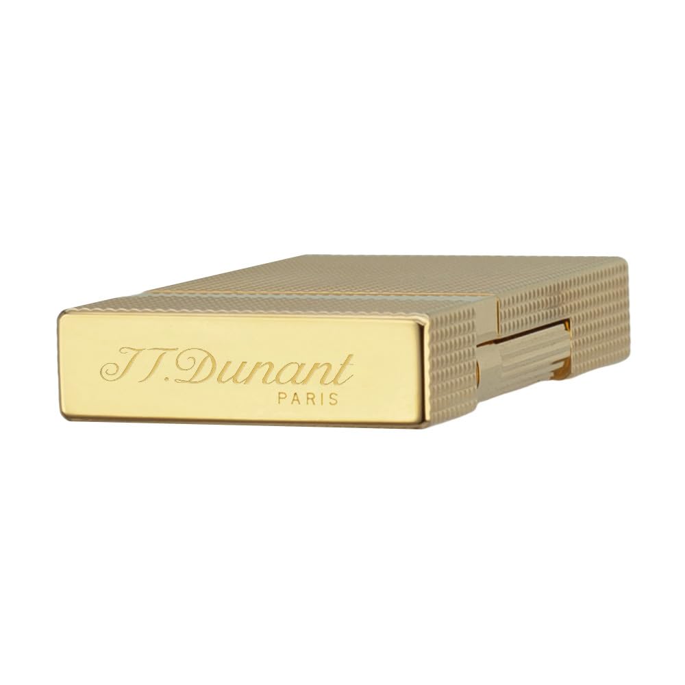 Classic Diamond Head Lighter, Ligne 2 Lighters, Adjustable Soft Flame, Ping Sound, Gift for Men Dad Boyfriend (Gold Single Flame)