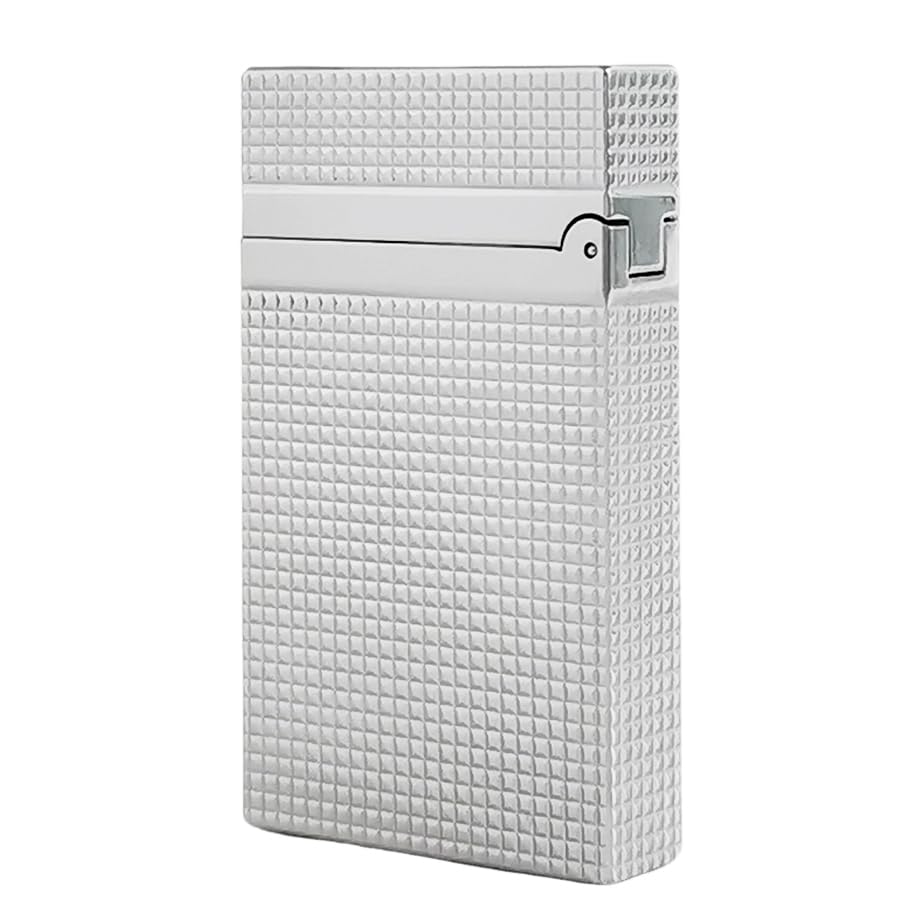 Classic Diamond Head Lighter, Ligne 2 Lighters, Adjustable Soft Flame, Ping Sound, Gift for Men Dad Boyfriend (Gold Single Flame)