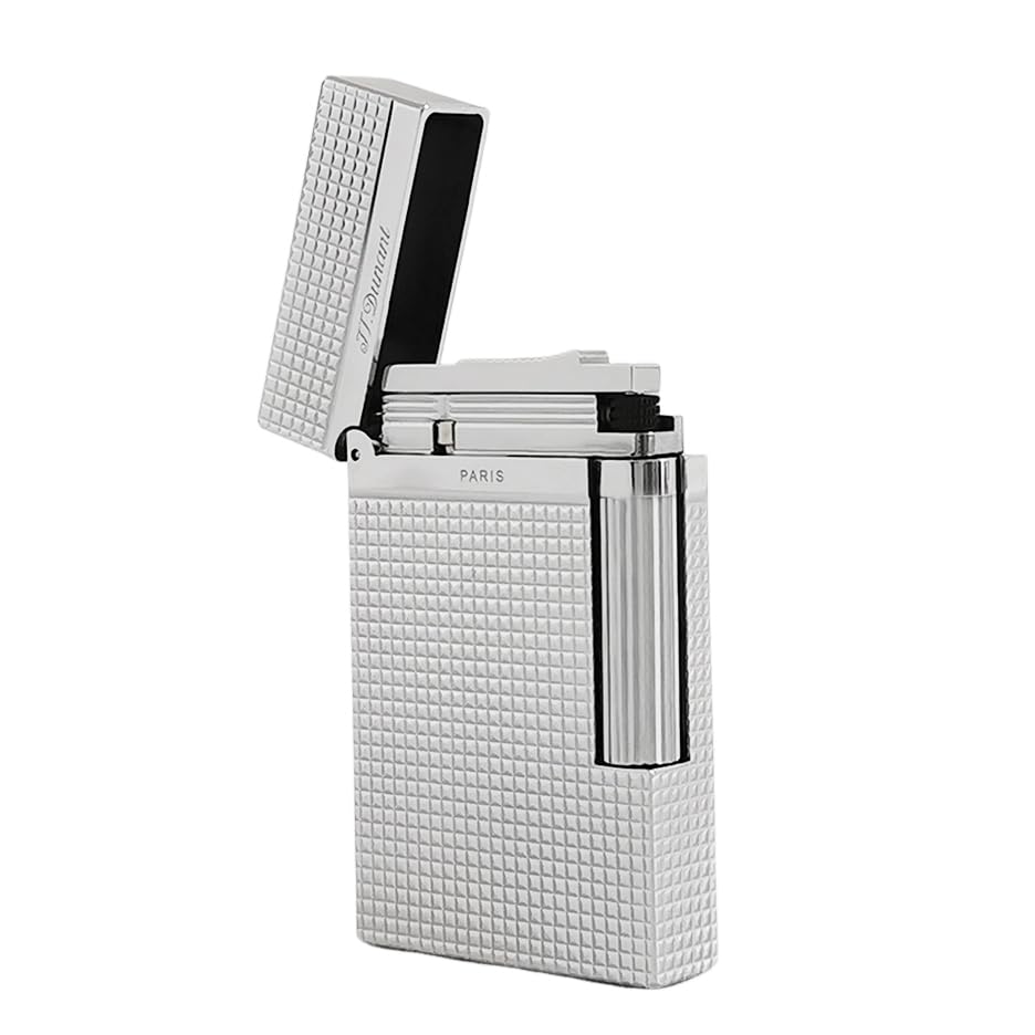 Classic Diamond Head Lighter, Ligne 2 Lighters, Adjustable Soft Flame, Ping Sound, Gift for Men Dad Boyfriend (Gold Single Flame)