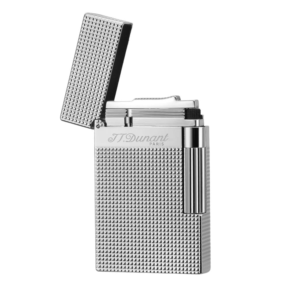 Classic Diamond Head Lighter, Ligne 2 Lighters, Adjustable Soft Flame, Ping Sound, Gift for Men Dad Boyfriend (Gold Single Flame)